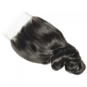 4" x 4" Loose Wavy Free Parted Indian Hair Lace Closure 10-20 Inches