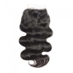 4" x 4" Body Wave Free Parted Indian Hair Lace Closure 10-20 Inches