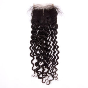 4" x 4" Curly Free Parted Indian Hair Lace Closure 10-20 Inches