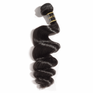 10-30 Inch Loose Wavy Virgin Brazilian Hair #1B Natural Black
