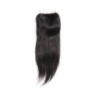 10-20 Inch 4" x 4" Straight Free Parted Lace Closure #1B Natural Black